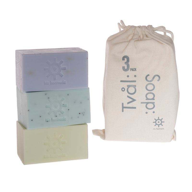 Tvål 3-Pack Citrongräs, Vallmo, Lavendel