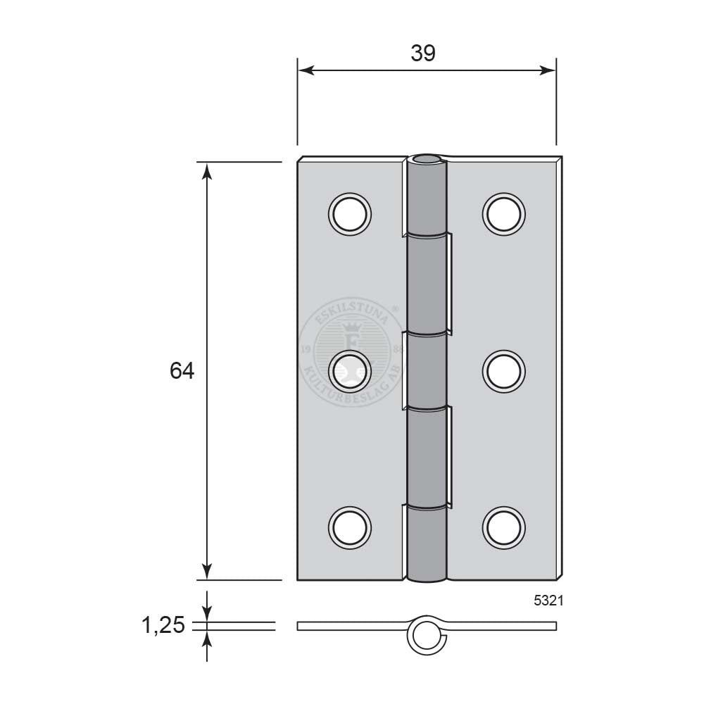 Koppelgångjärn No 5321